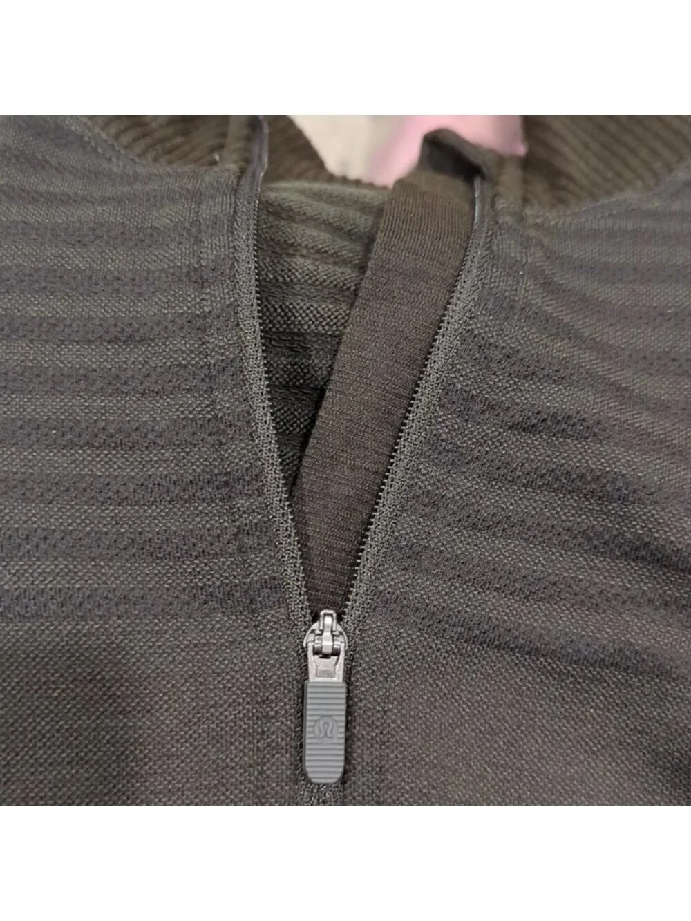 Lululemon Keep the Heat Half Zip Wool Blend Olive Green